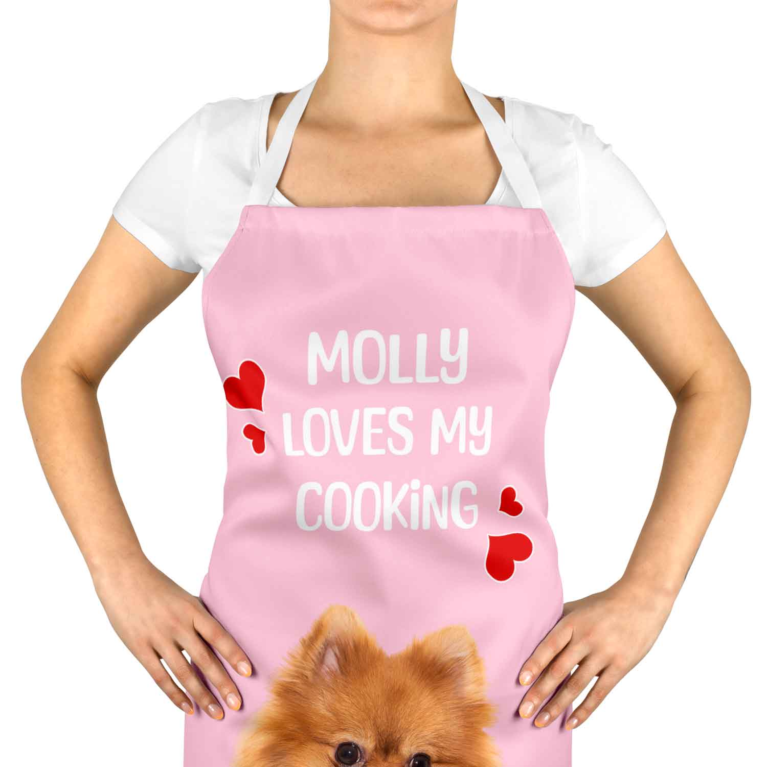 (Dogs Name) Loves My Cooking Personalised Apron