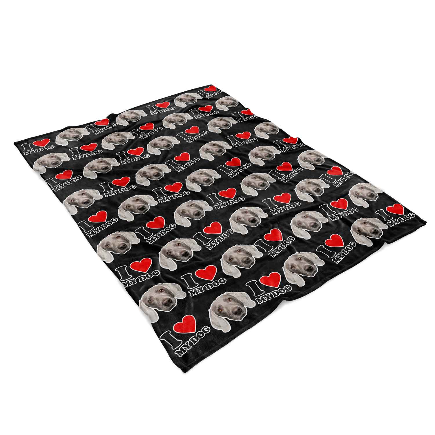 I Heart My Dog Personalised Dog Blanket