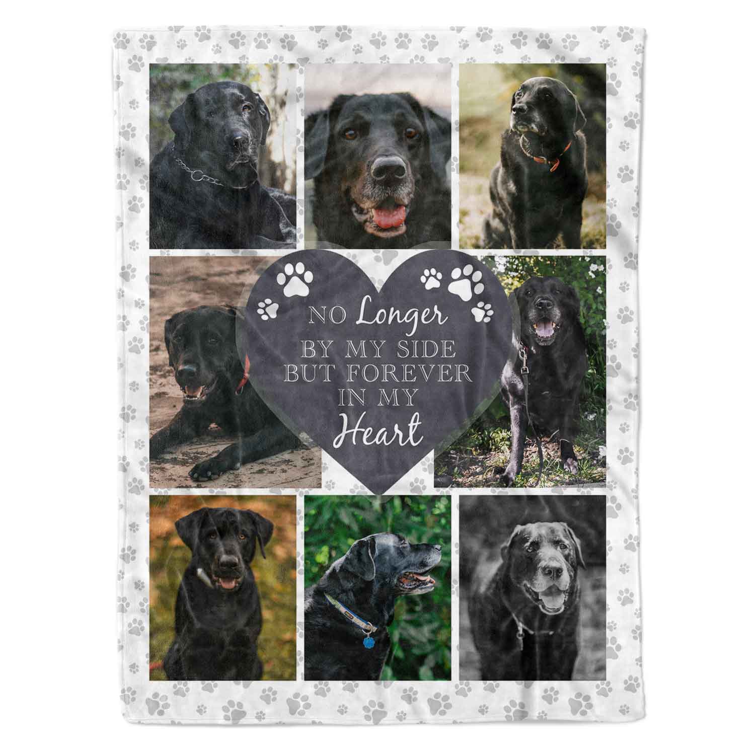 No Longer By My Side, But Forever In My Heart Dog Memorial Blanket