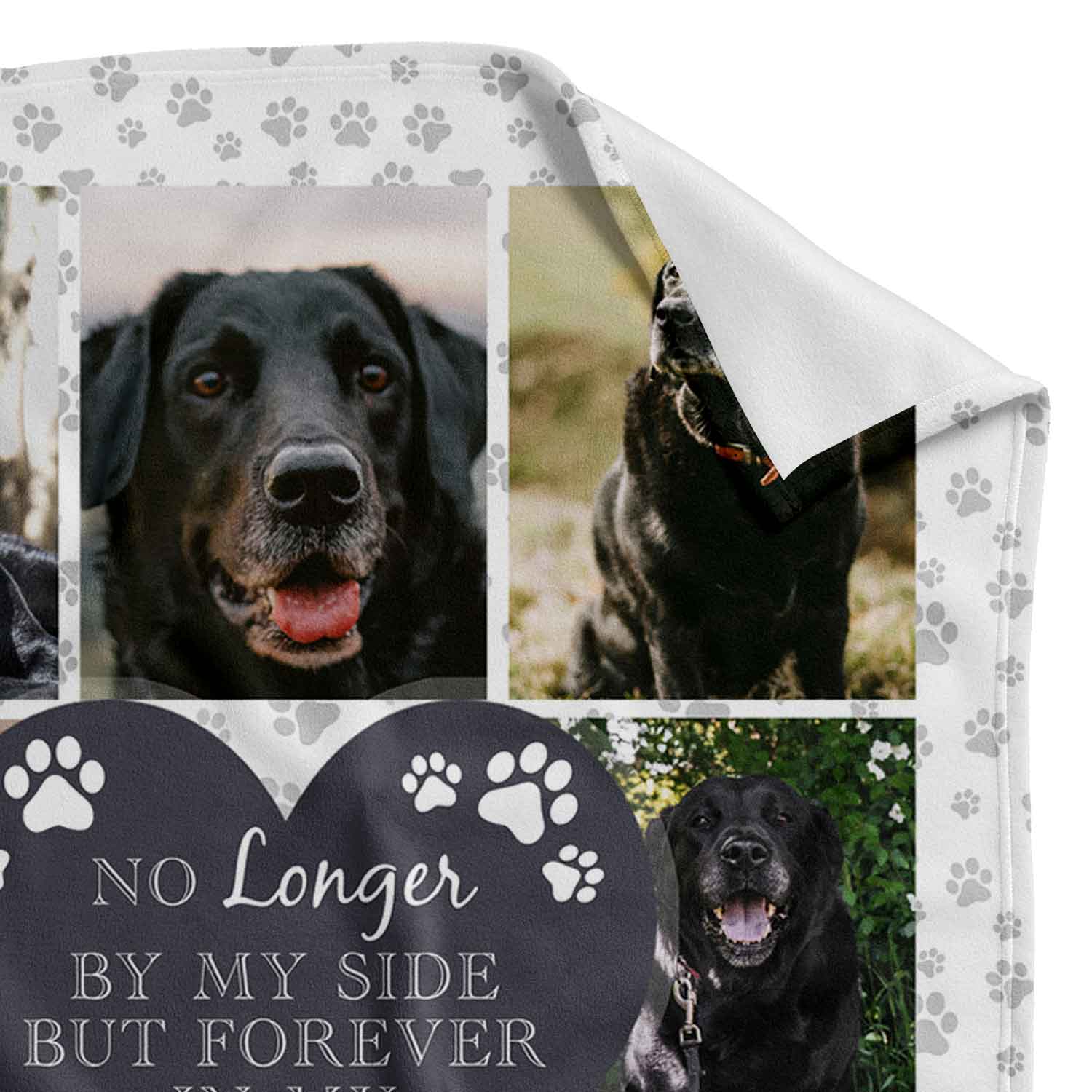 No Longer By My Side, But Forever In My Heart Dog Memorial Blanket