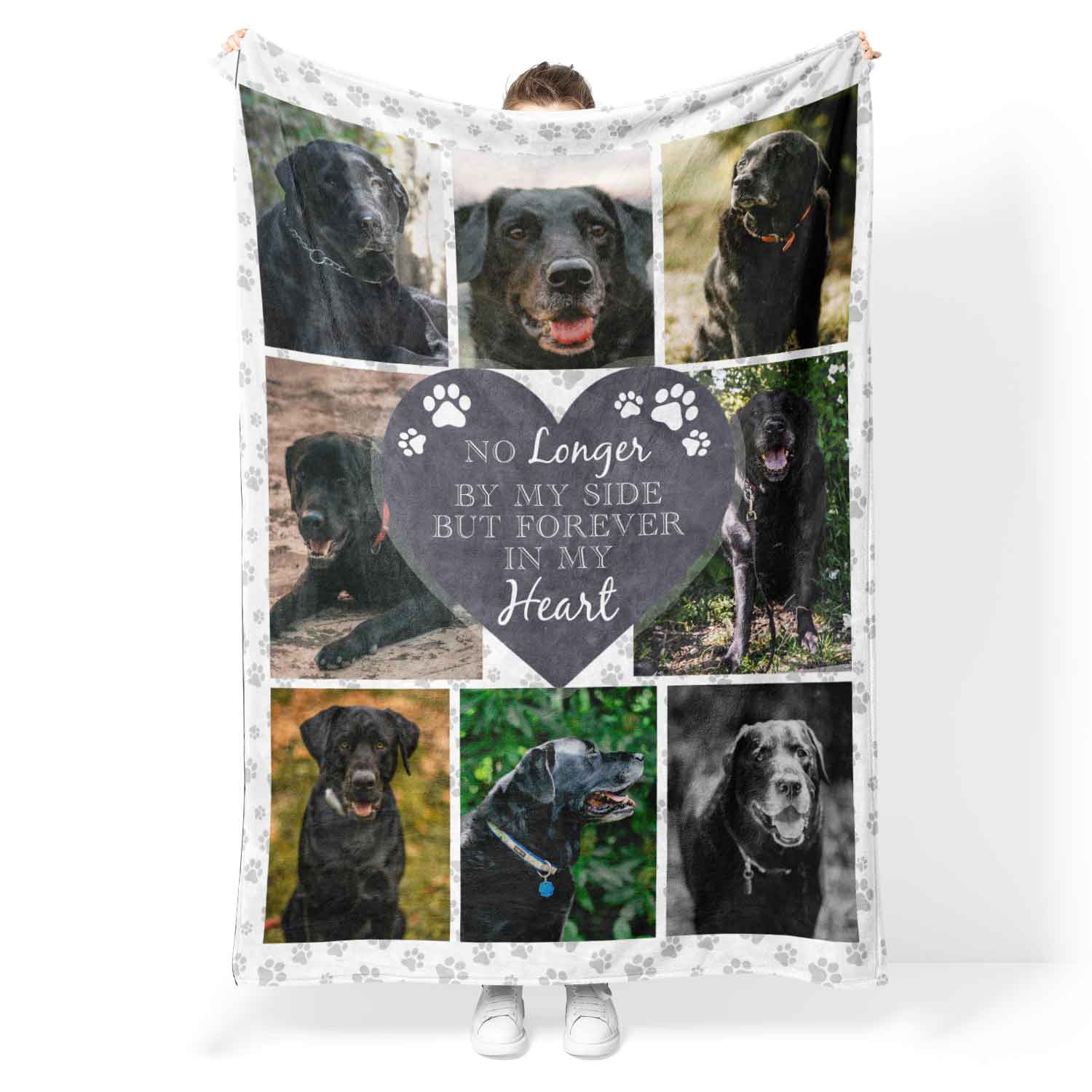 No Longer By My Side, But Forever In My Heart Dog Memorial Blanket