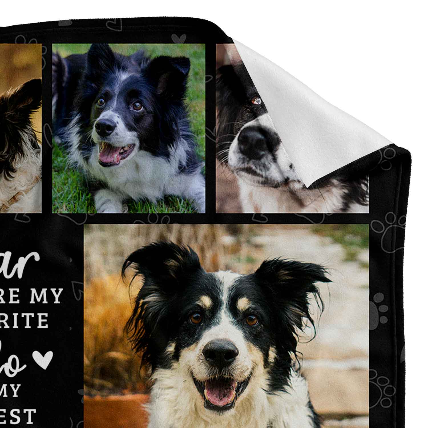 (Dog Name) Favourite Hello & Hardest Goodbye Photo Collage Memorial Blanket