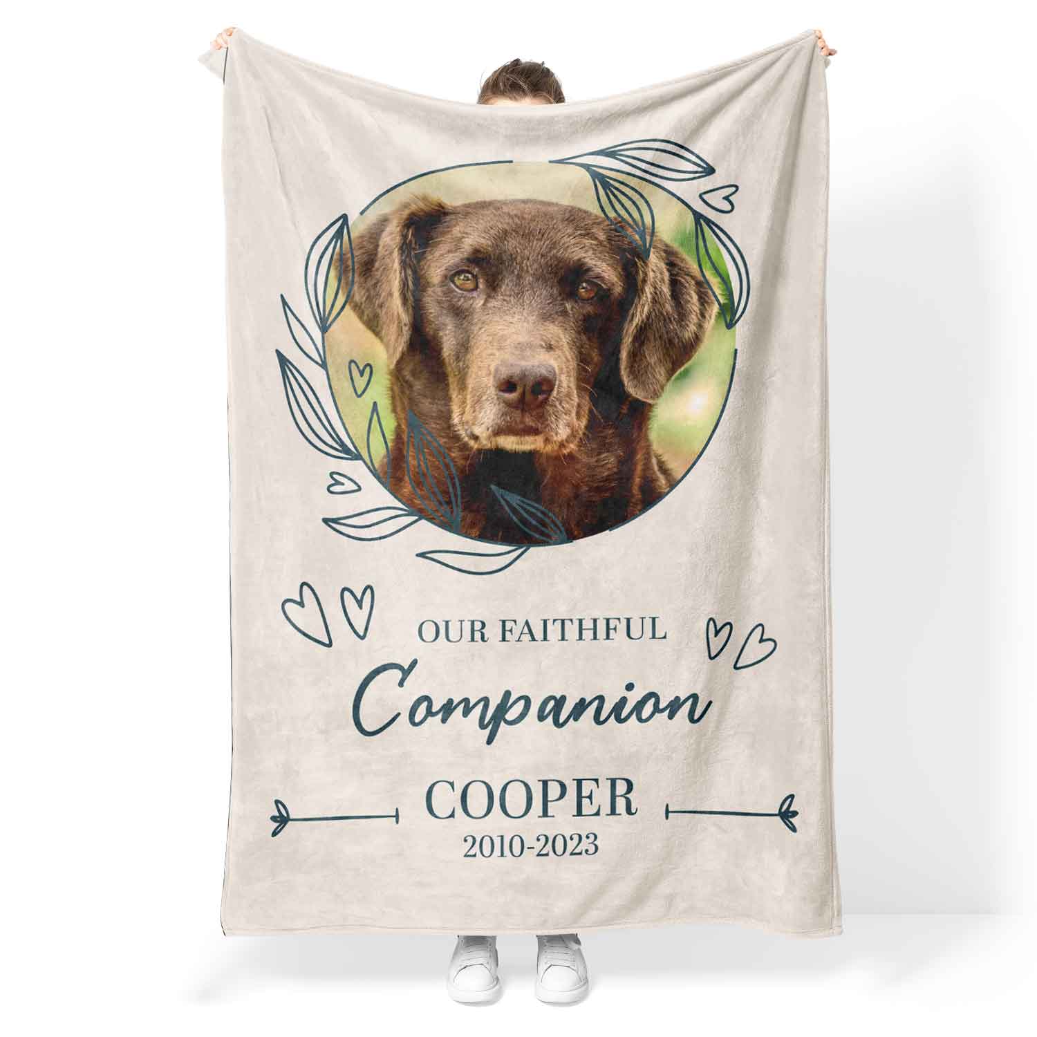 (Dog Name) Our Faithful Companion Personalised Memorial Blanket