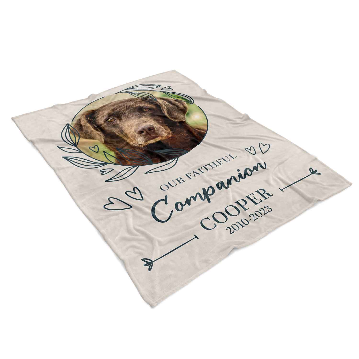(Dog Name) Our Faithful Companion Personalised Memorial Blanket