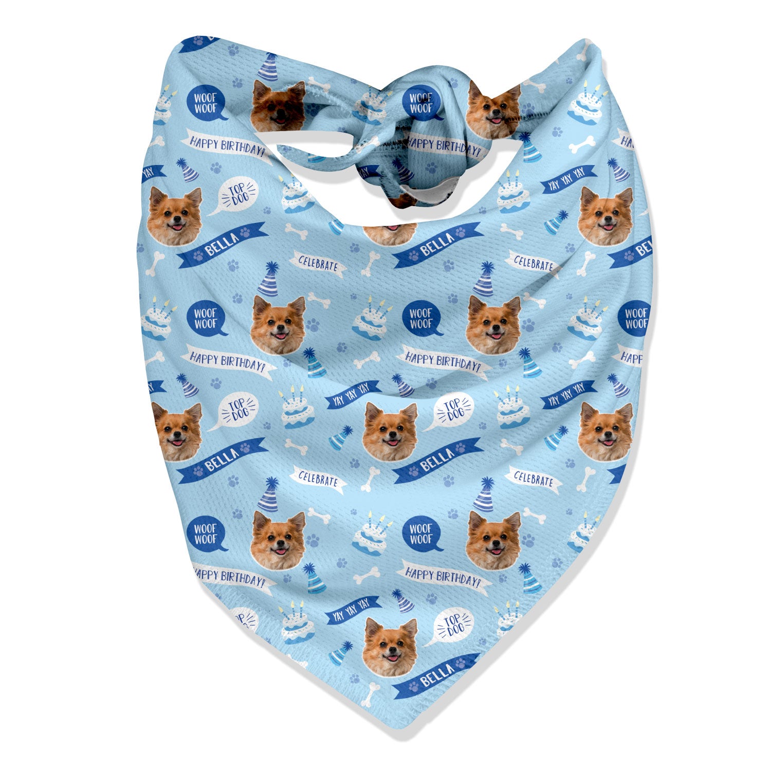 Happy Birthday Personalised Dog Bandana