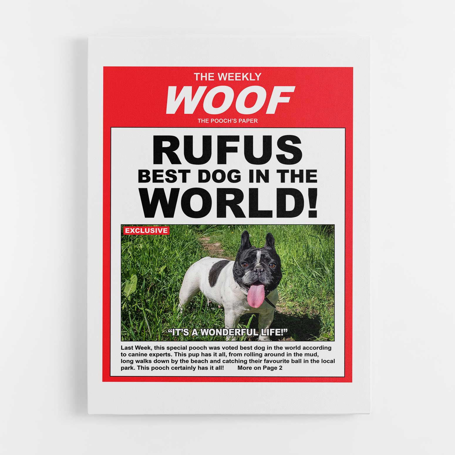 The Daily Woof Photo Canvas