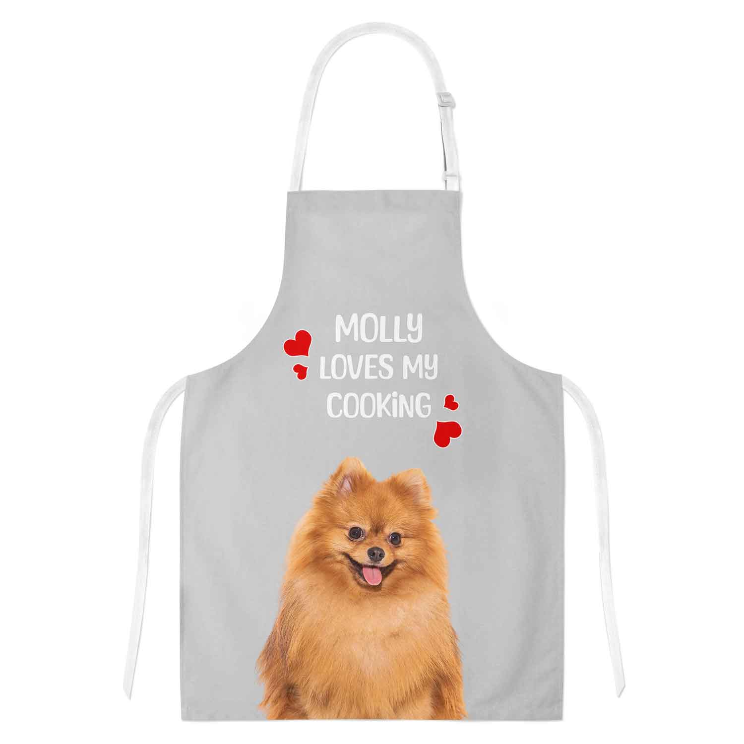 (Dogs Name) Loves My Cooking Personalised Apron