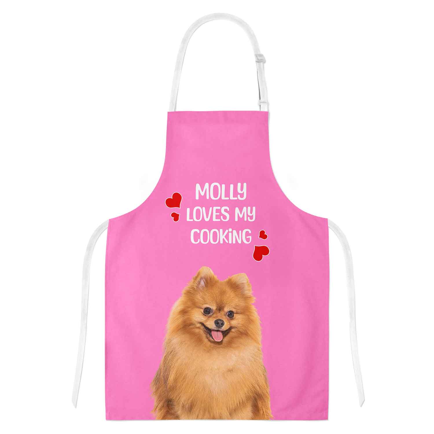 (Dogs Name) Loves My Cooking Personalised Apron