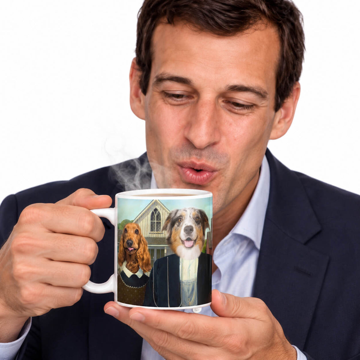 The Gothic Couple Dog Mug