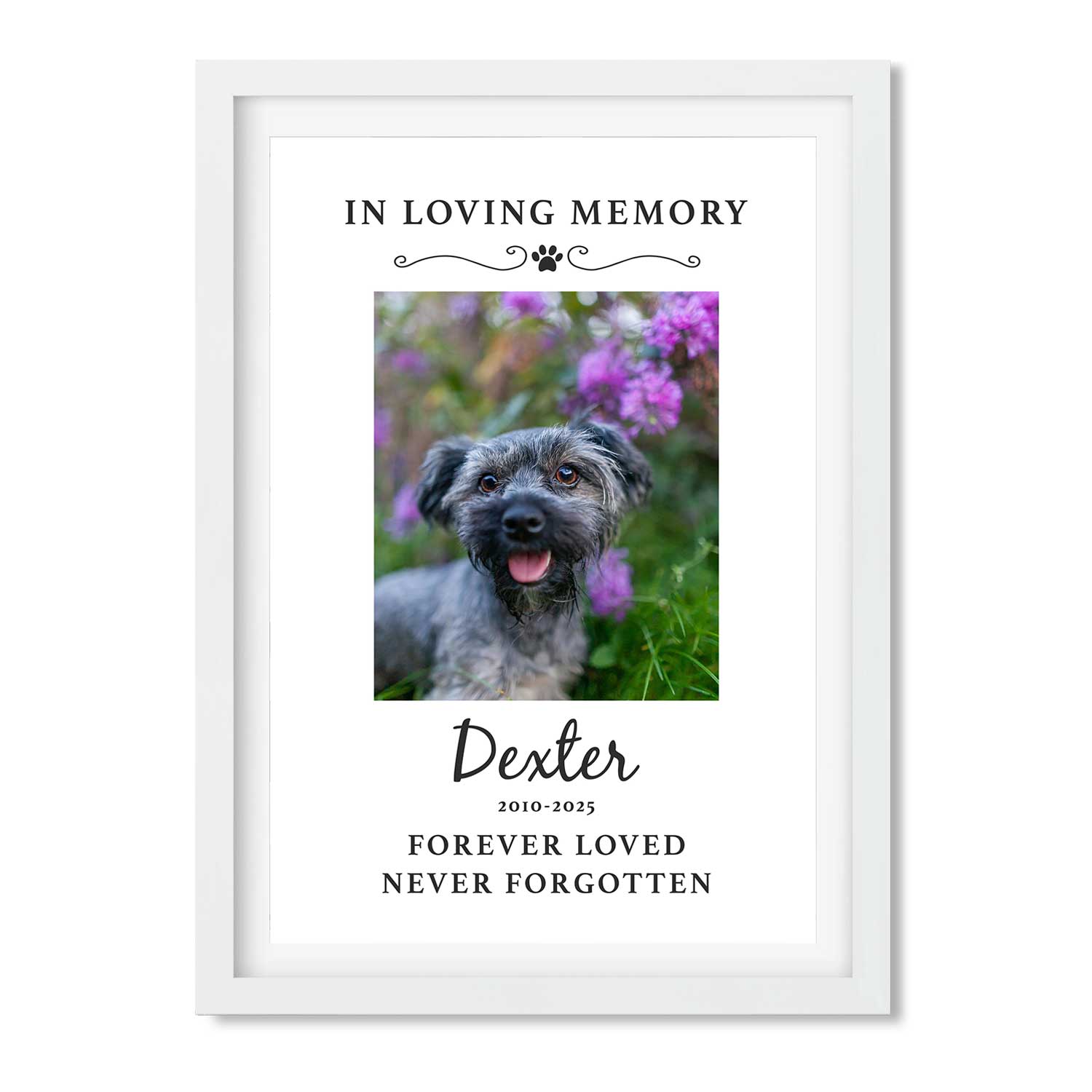 In Loving Memory of (Dog Name) Memorial Print