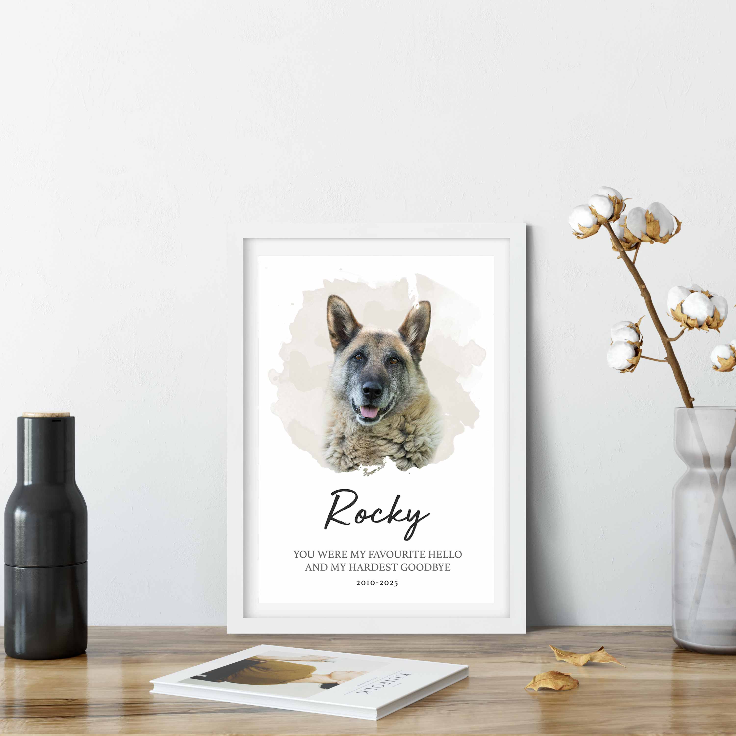 (Dog Name) Favourite Hello & Hardest Goodbye Memorial Print