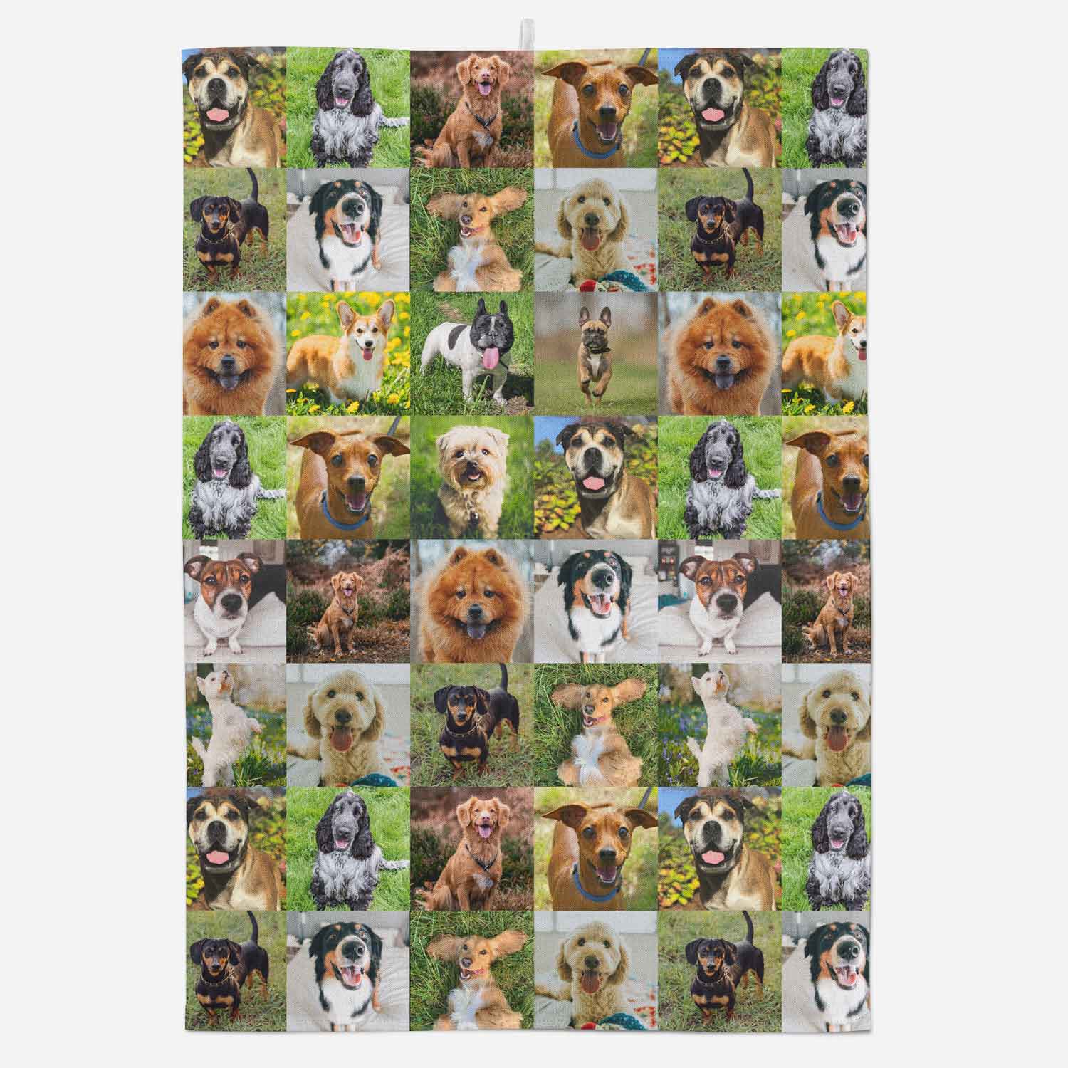 Dog Photo Collage Personalised Tea Towel