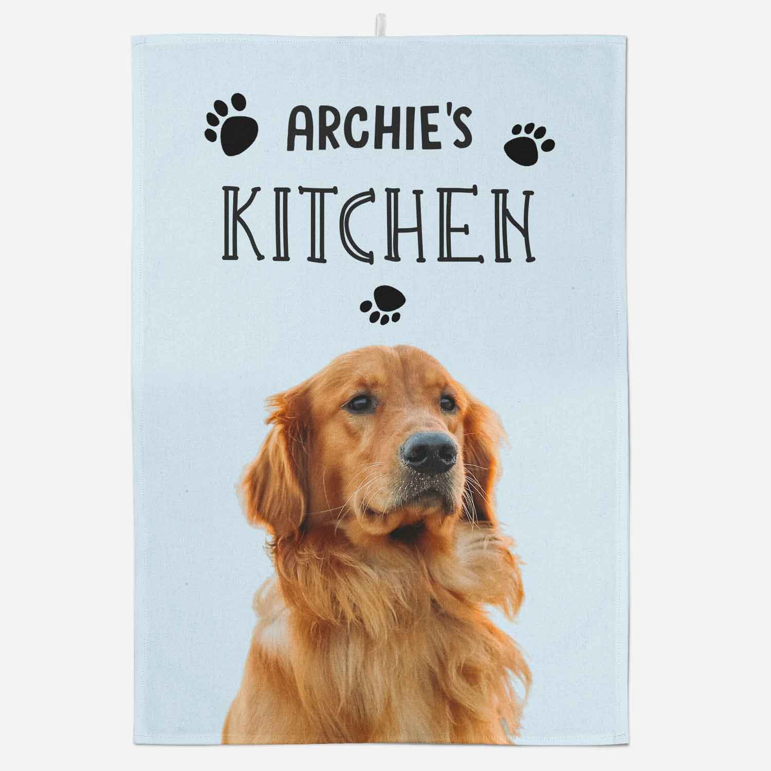 (Dog Name's) Kitchen Personalised Tea Towel