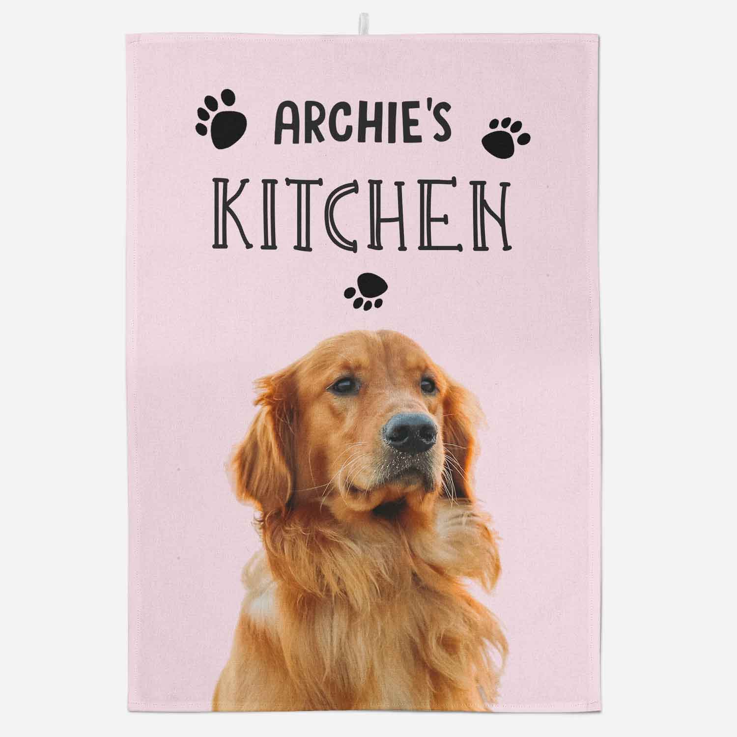 (Dog Name's) Kitchen Personalised Tea Towel