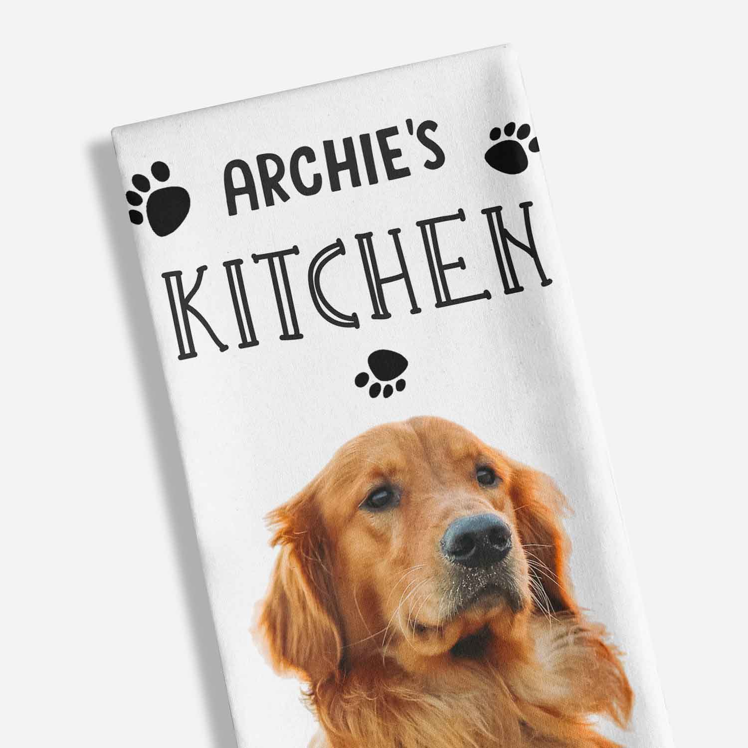 (Dog Name's) Kitchen Personalised Tea Towel