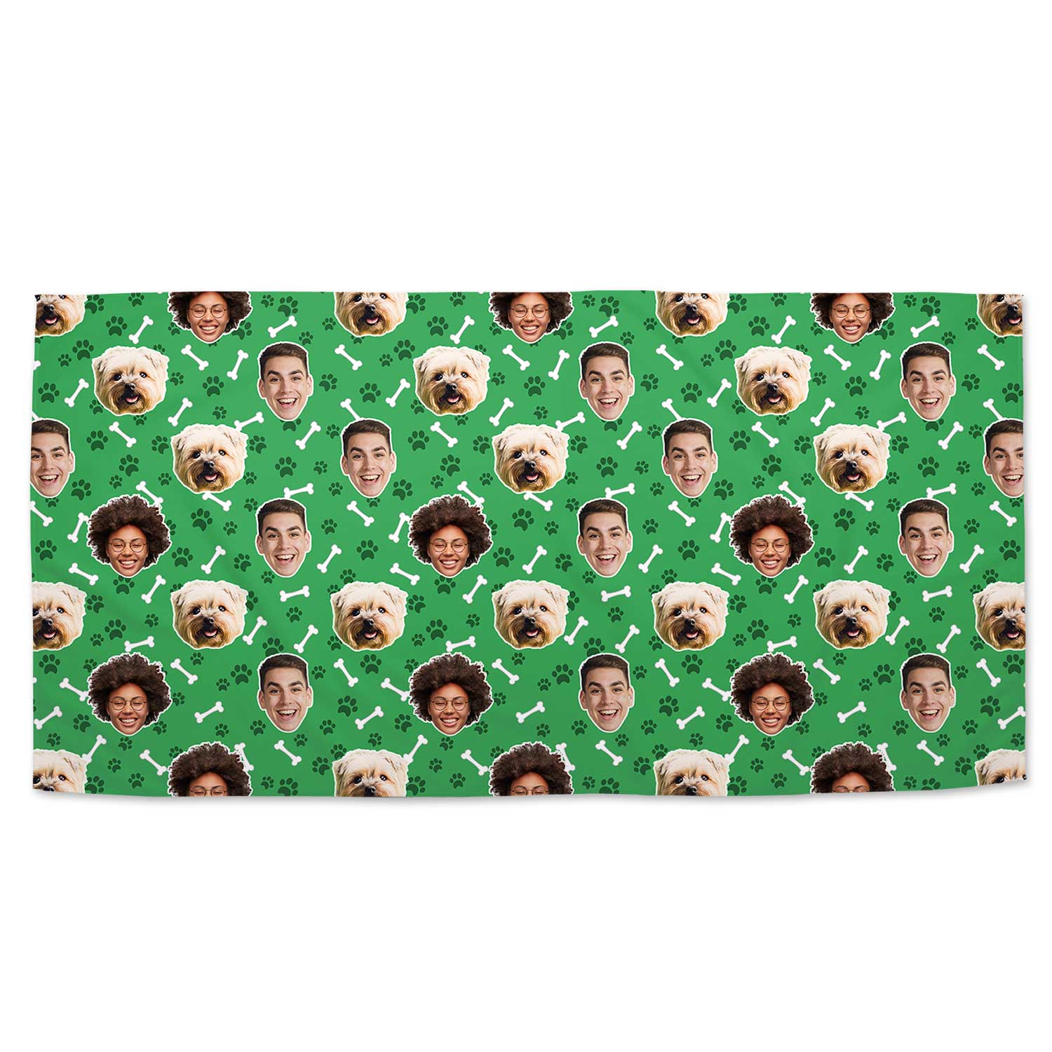 Dogsy Bones Print Personalised Dog Towel