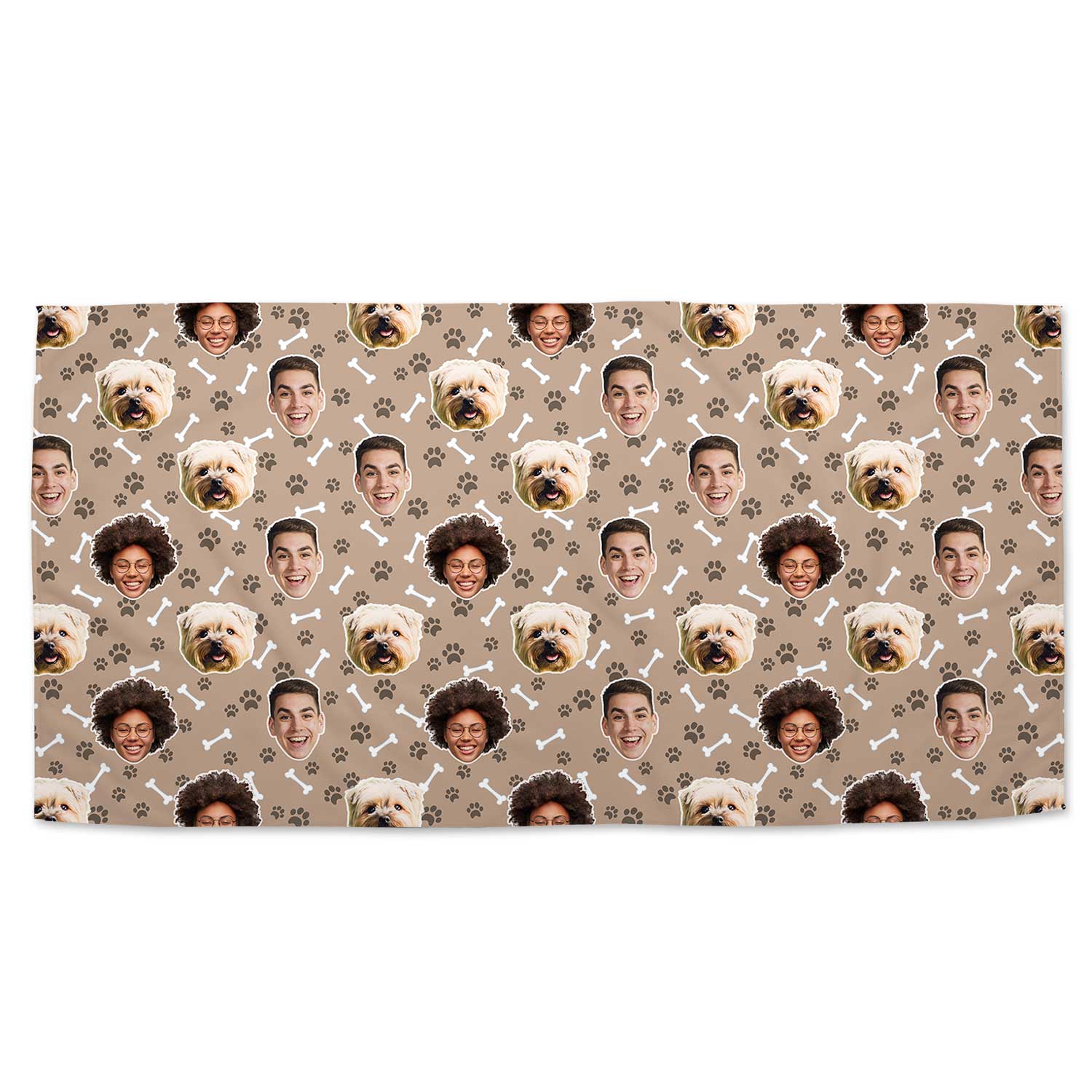 Dogsy Bones Print Personalised Dog Towel