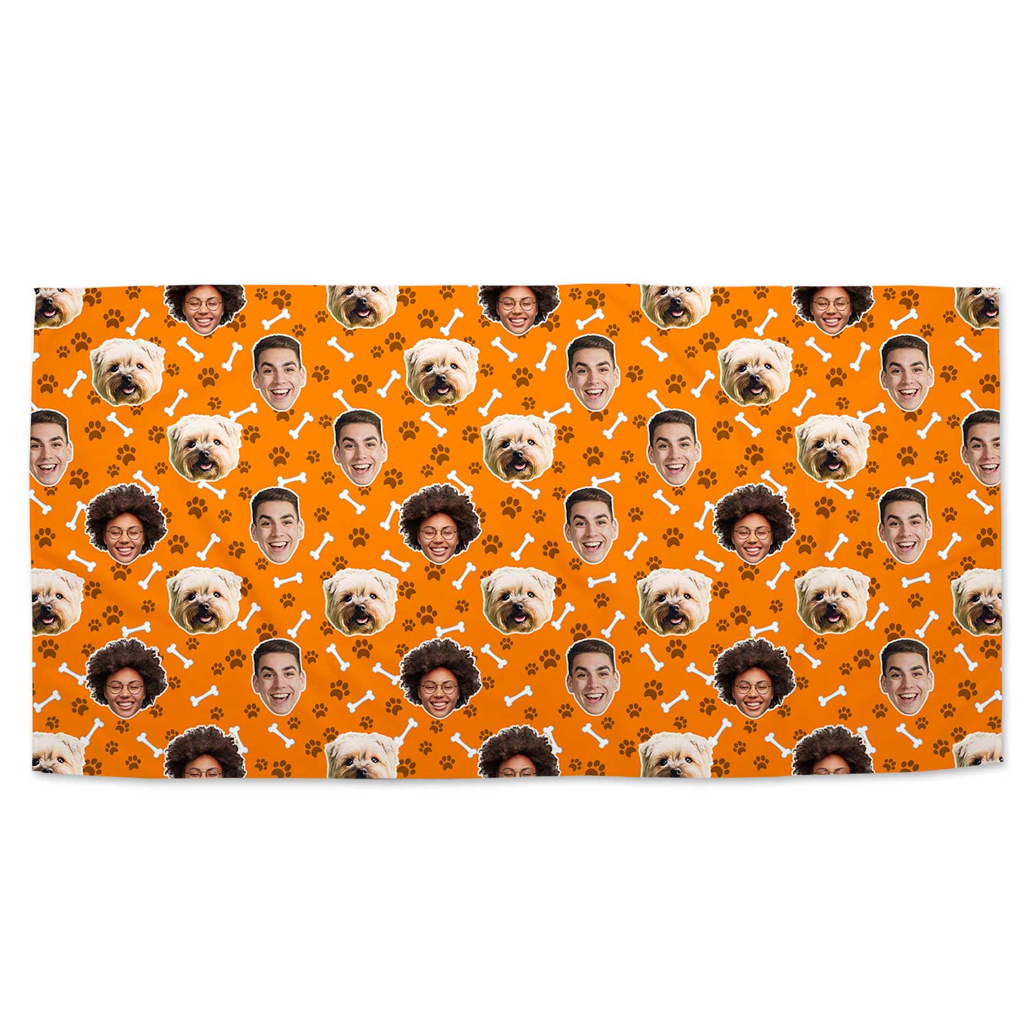 Dogsy Bones Print Personalised Dog Towel