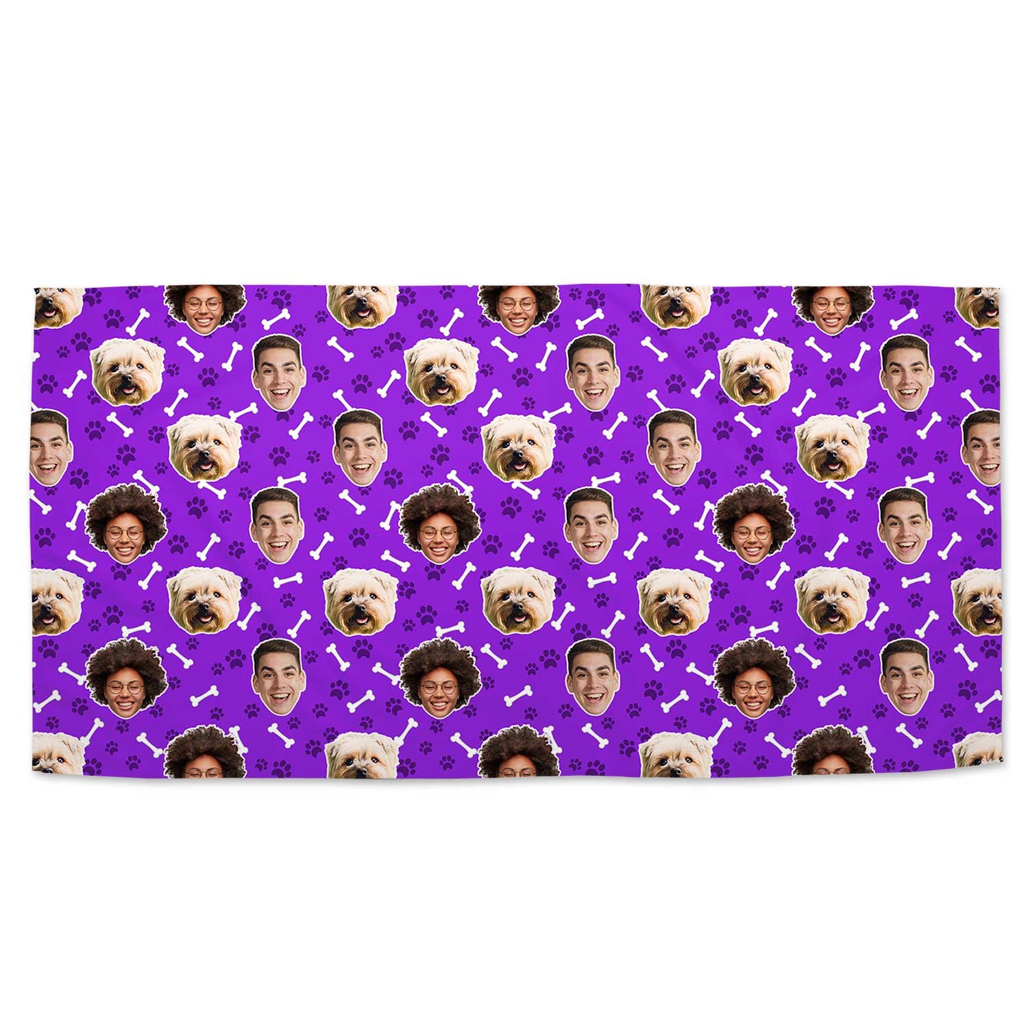 Dogsy Bones Print Personalised Dog Towel