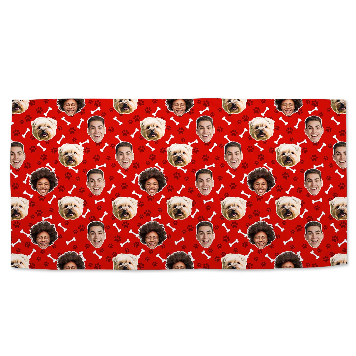 Dogsy Bones Print Personalised Dog Towel