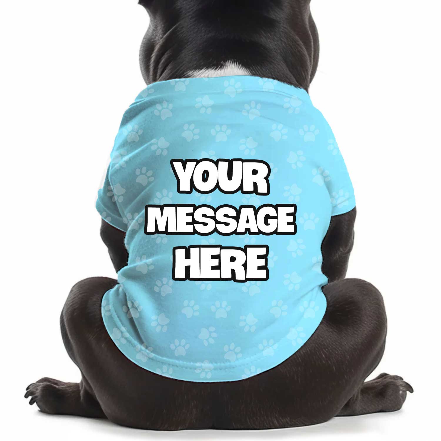 Custom Message Personalised Dog T Shirt
