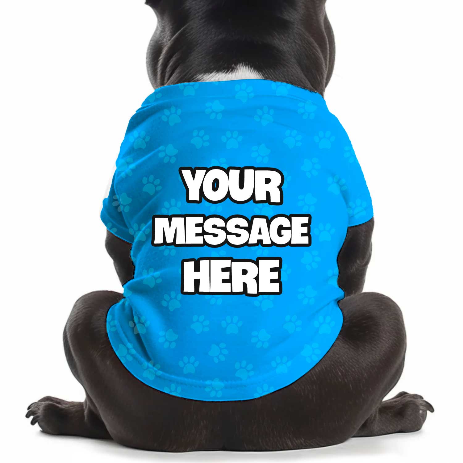 Custom Message Personalised Dog T Shirt
