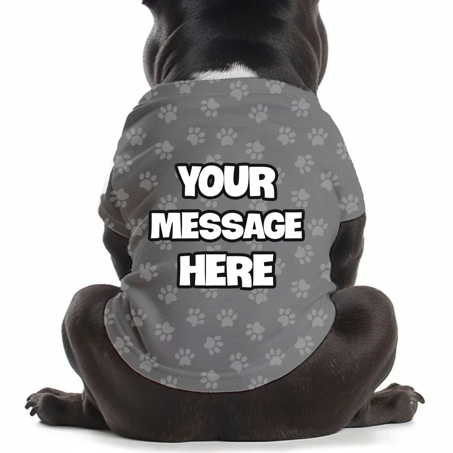 Custom Message Personalised Dog T Shirt