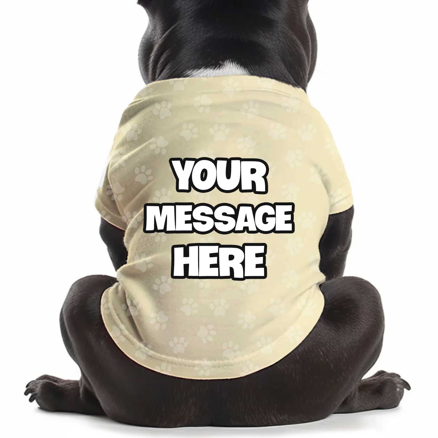 Custom Message Personalised Dog T Shirt