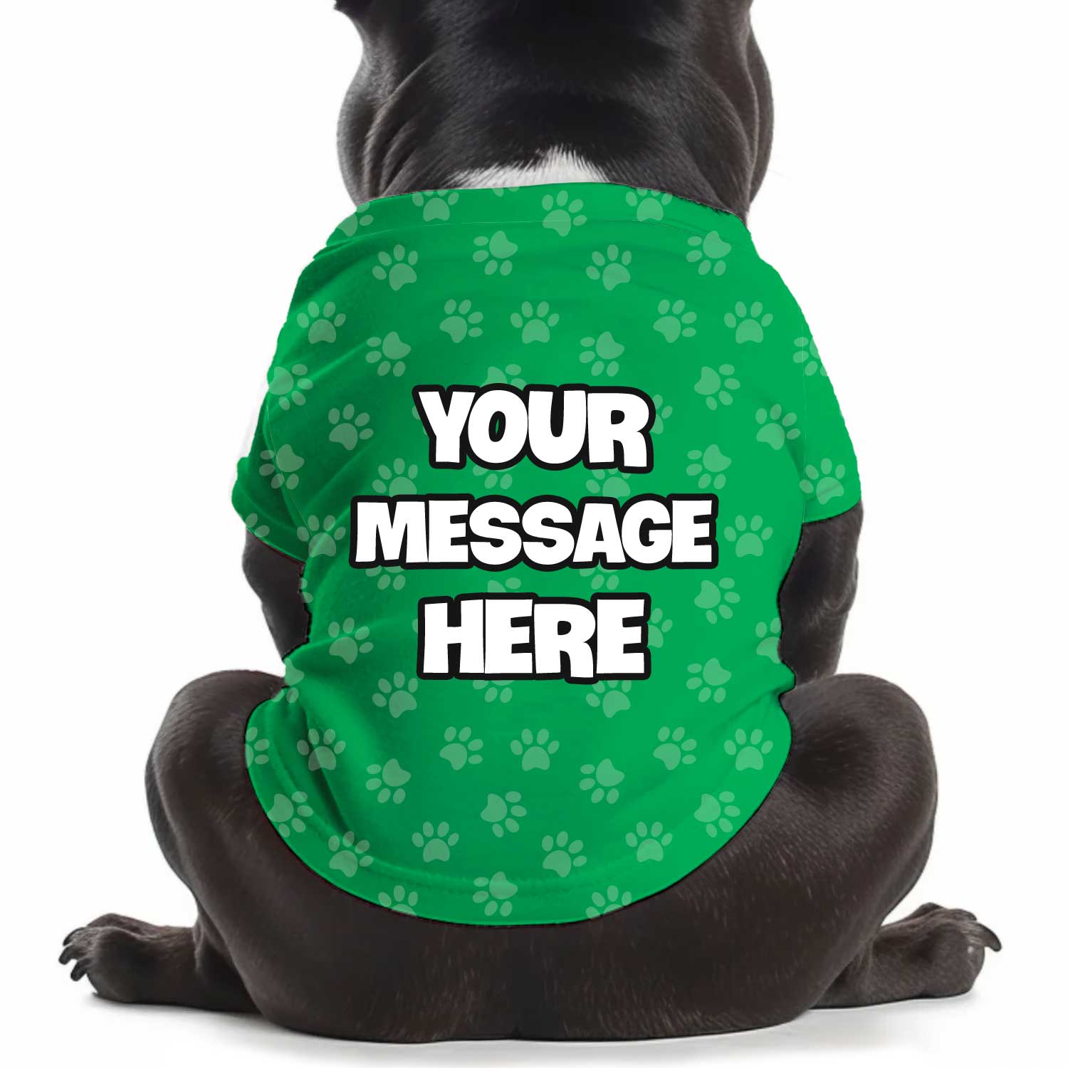 Custom Message Personalised Dog T Shirt