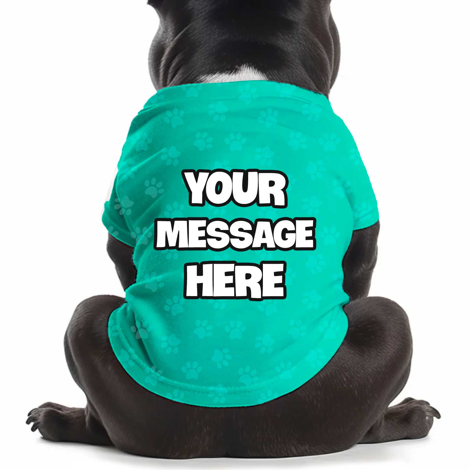 Custom Message Personalised Dog T Shirt