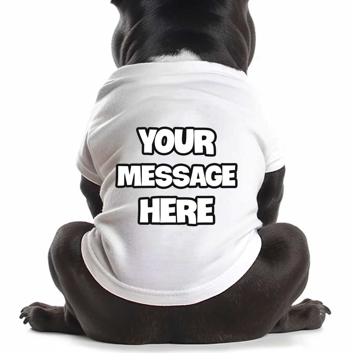 Custom Message Personalised Dog T Shirt
