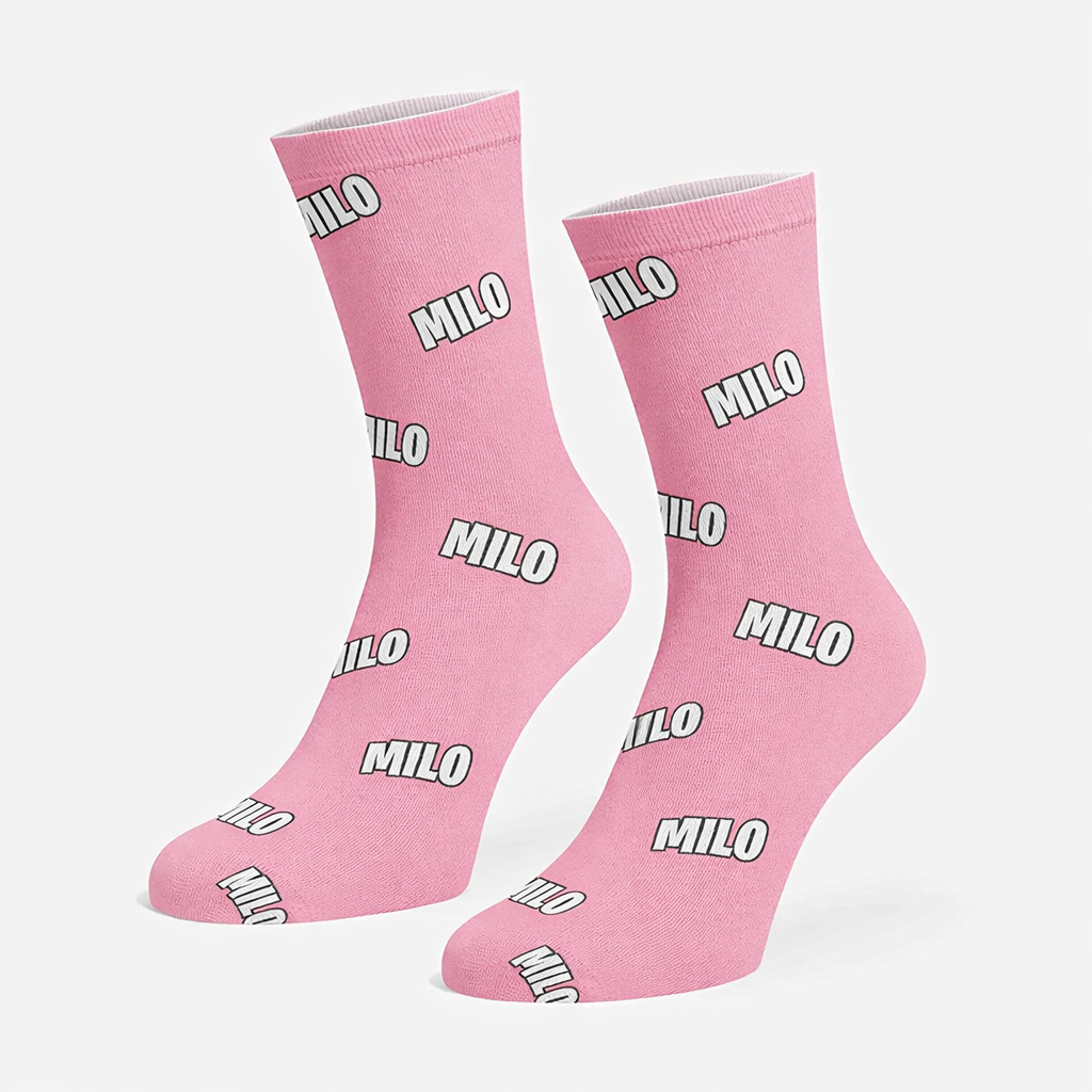 Custom Name Print Personalised Dog Socks