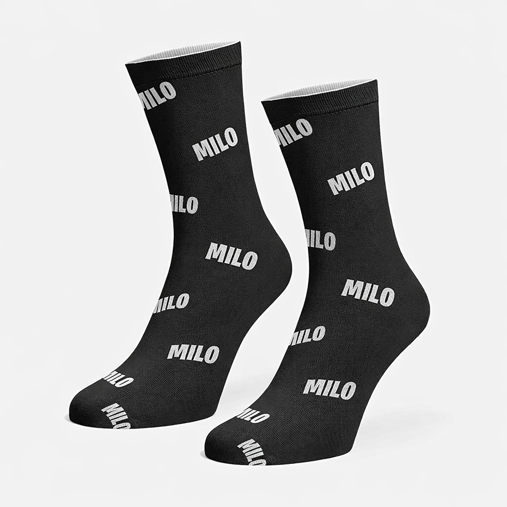 Custom Name Print Personalised Dog Socks