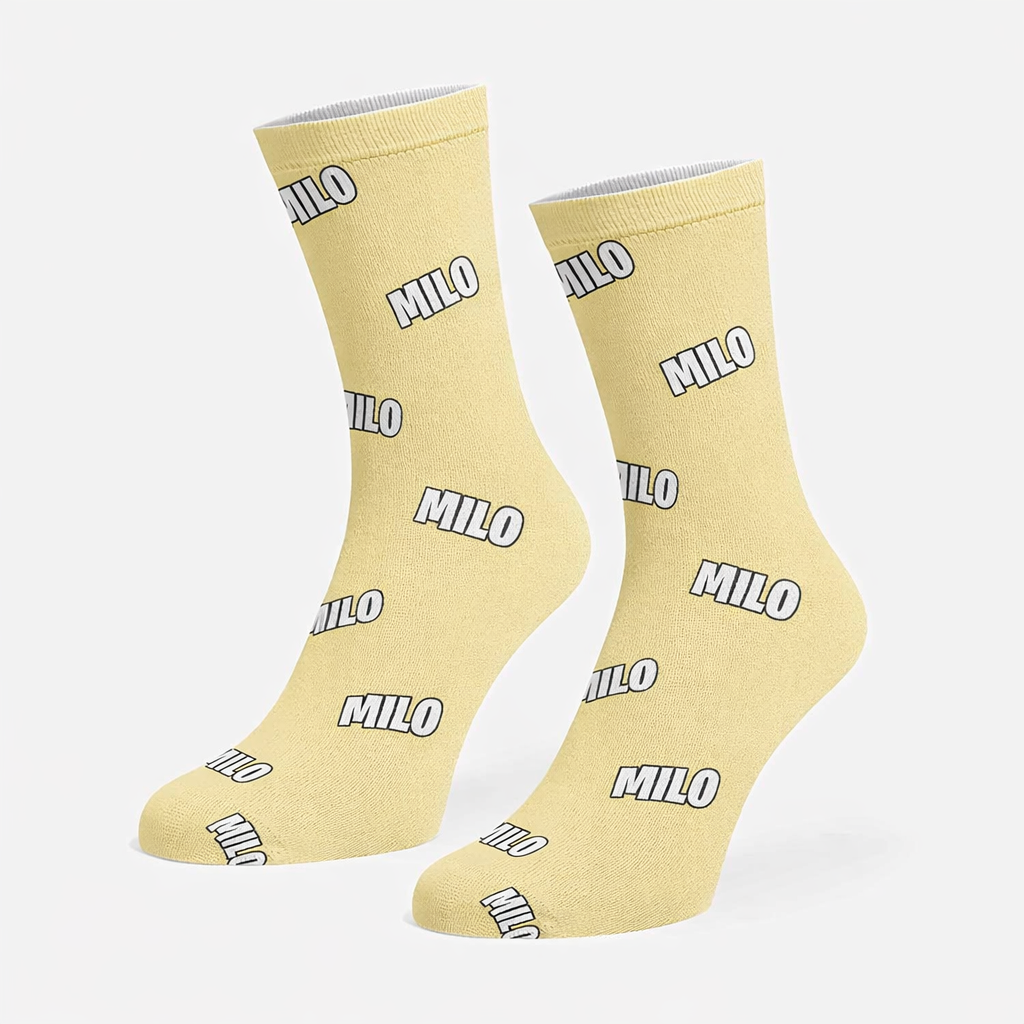 Custom Name Print Personalised Dog Socks