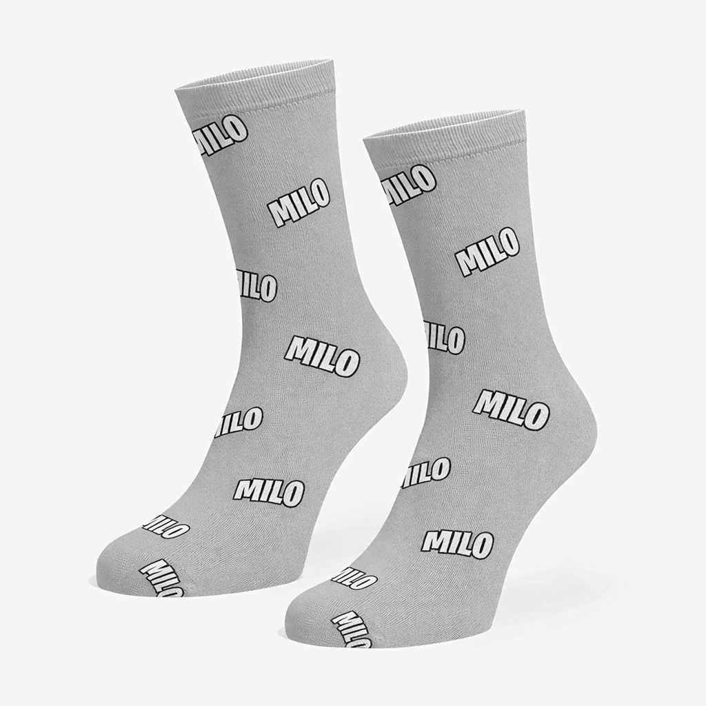 Custom Name Print Personalised Dog Socks