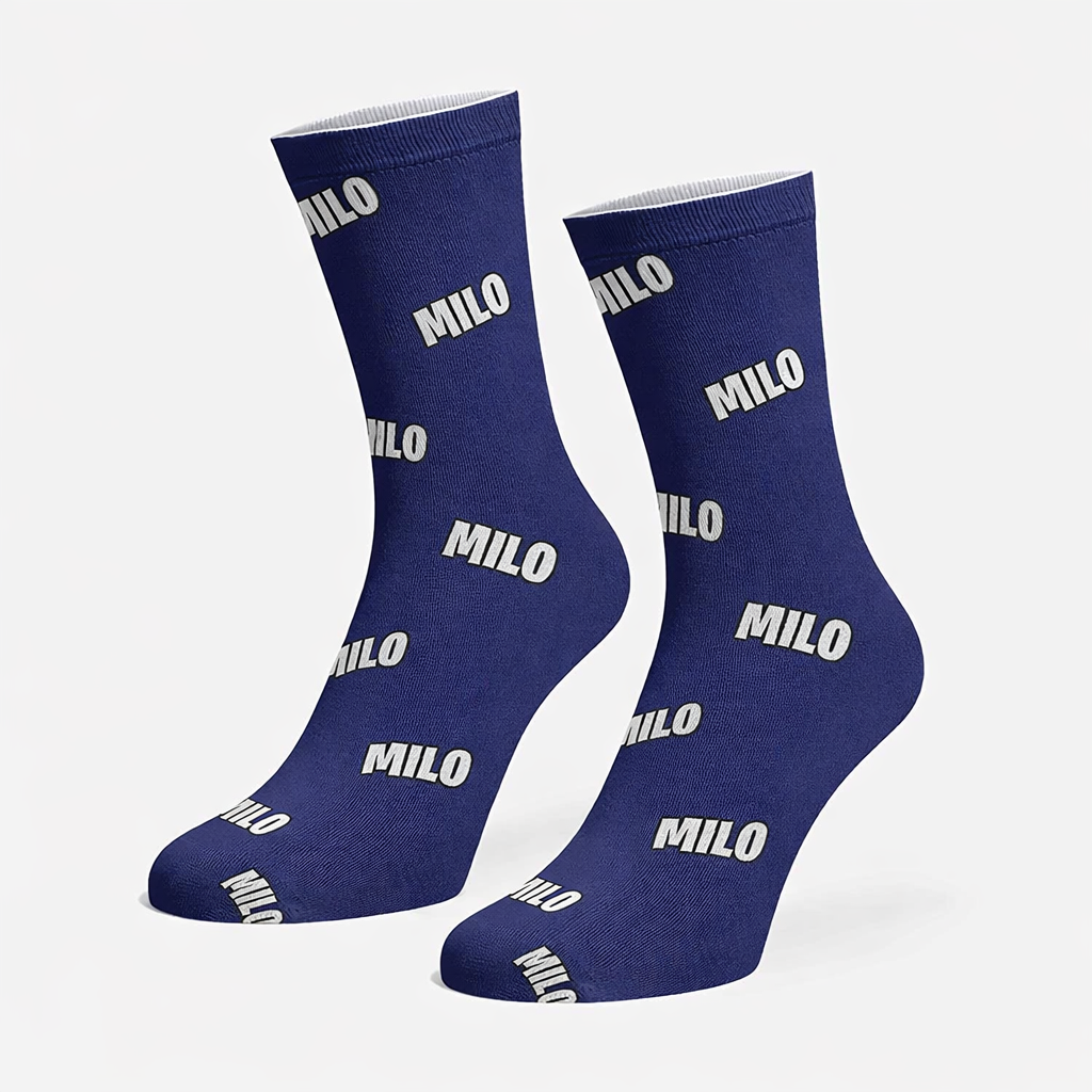 Custom Name Print Personalised Dog Socks