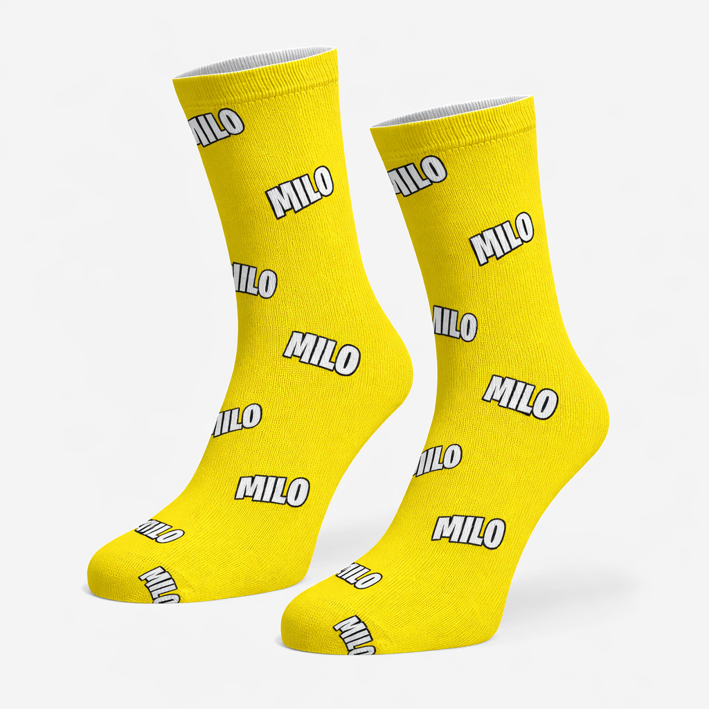 Custom Name Print Personalised Dog Socks