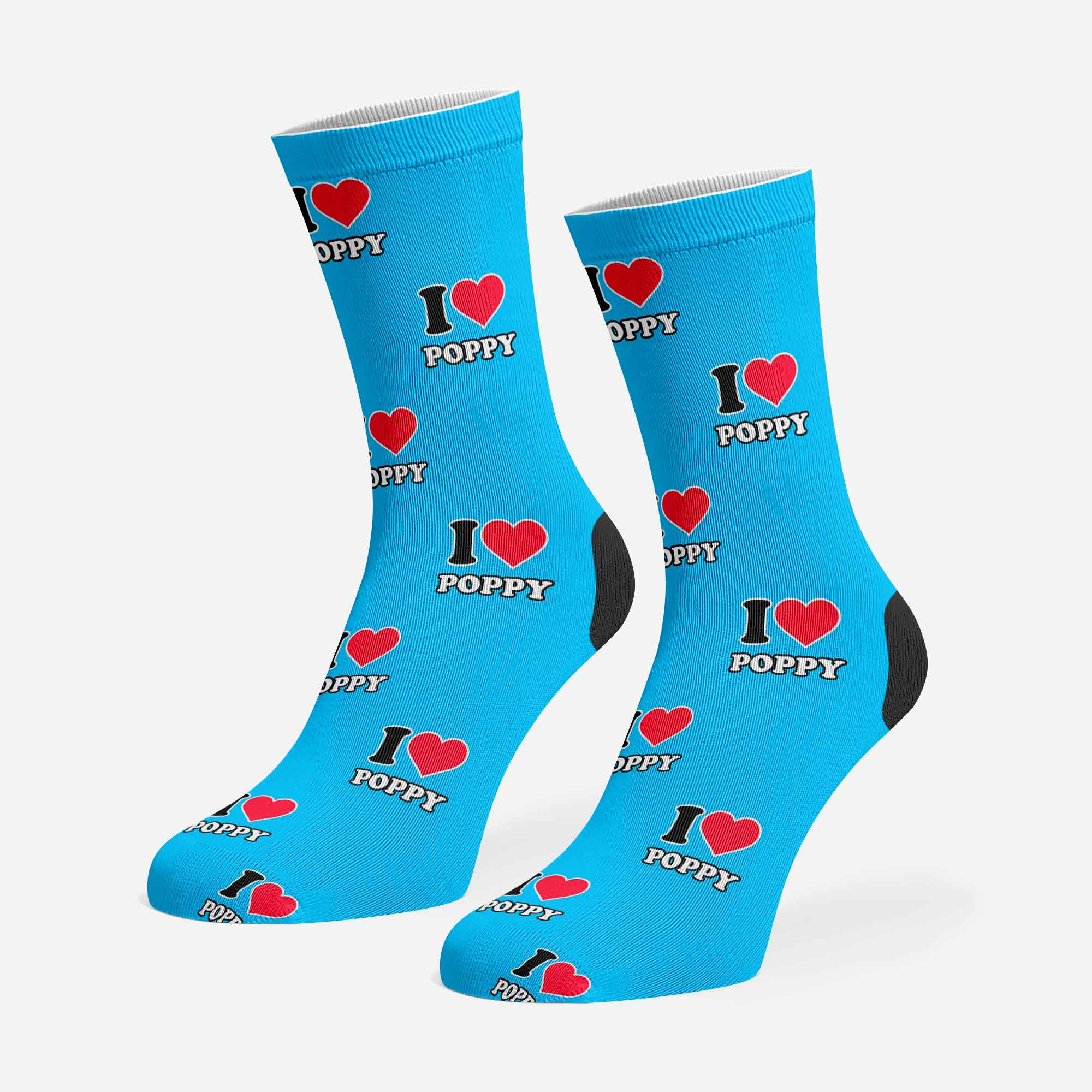 I Heart Name Personalised Dog Socks