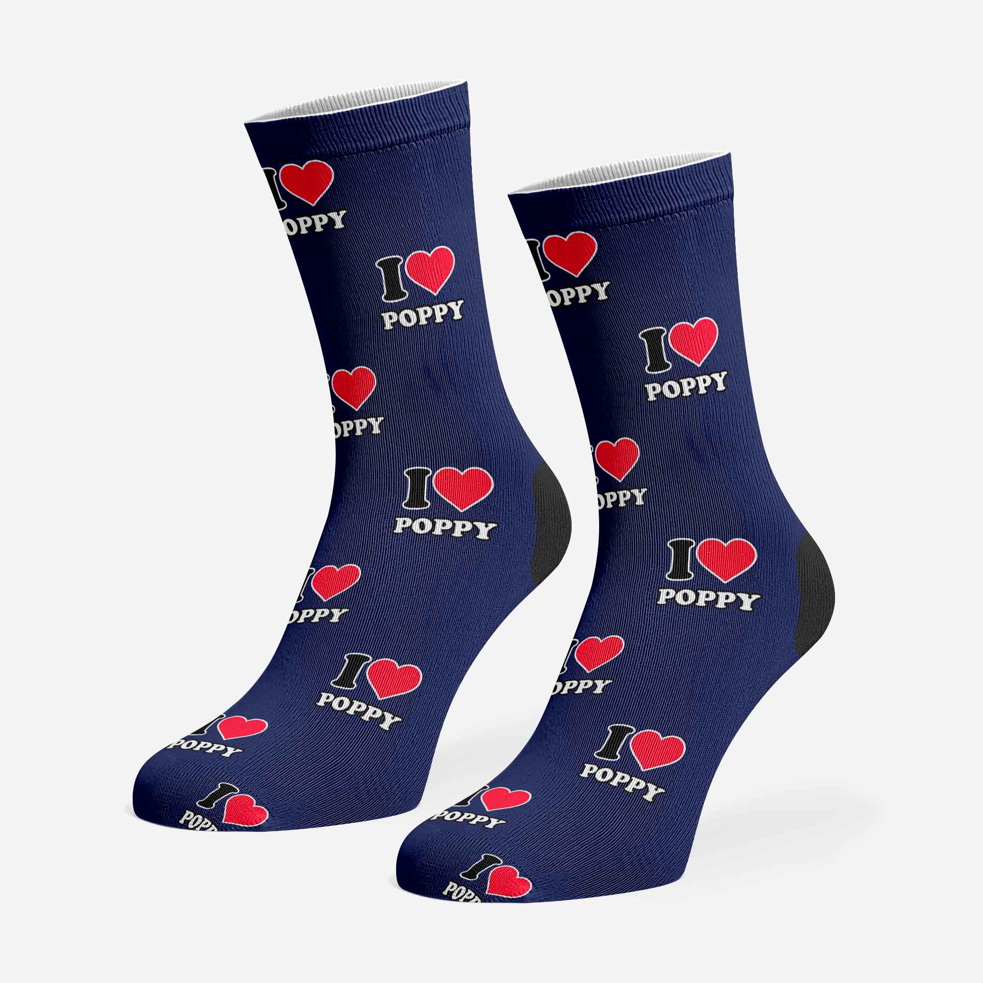 I Heart Name Personalised Dog Socks