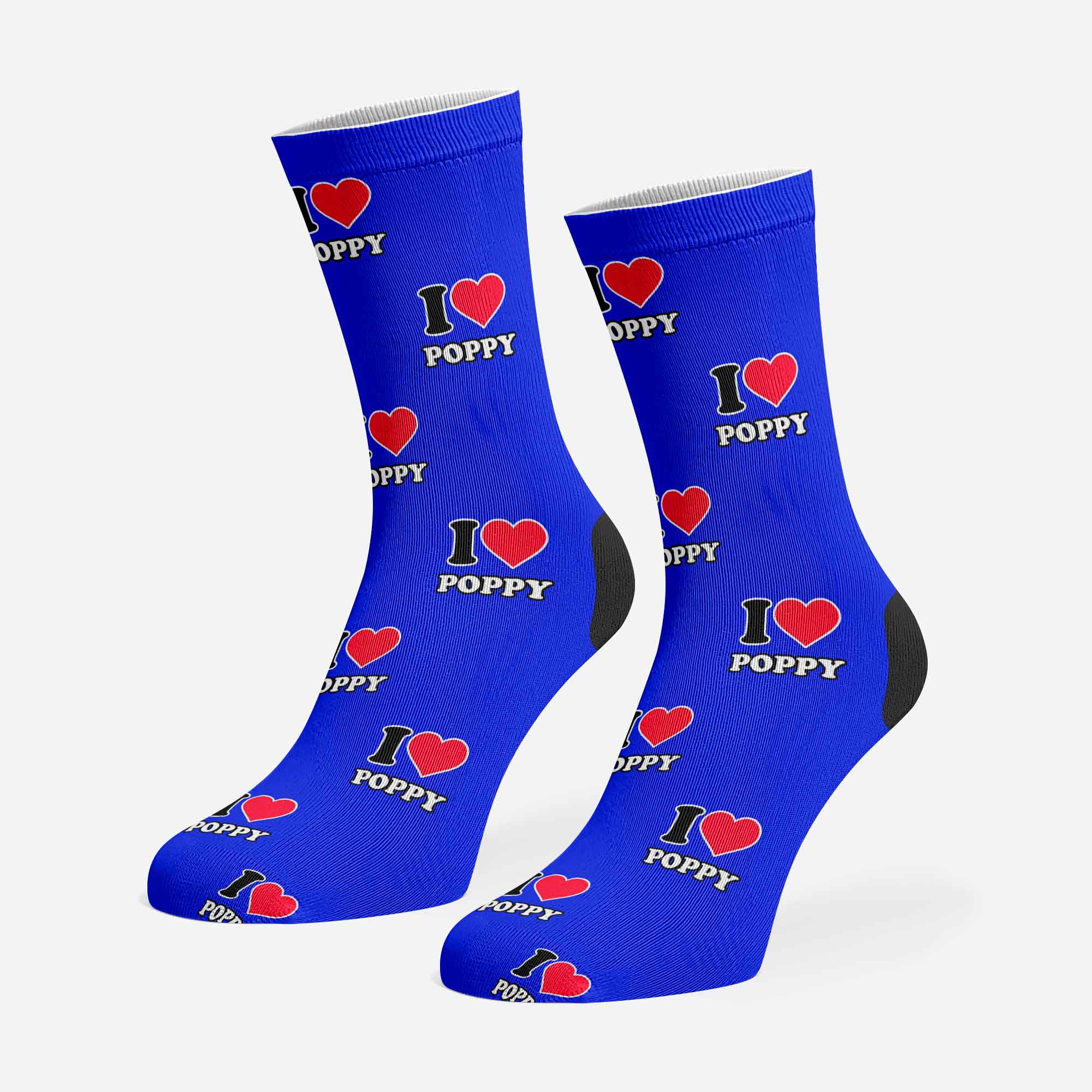 I Heart Name Personalised Dog Socks