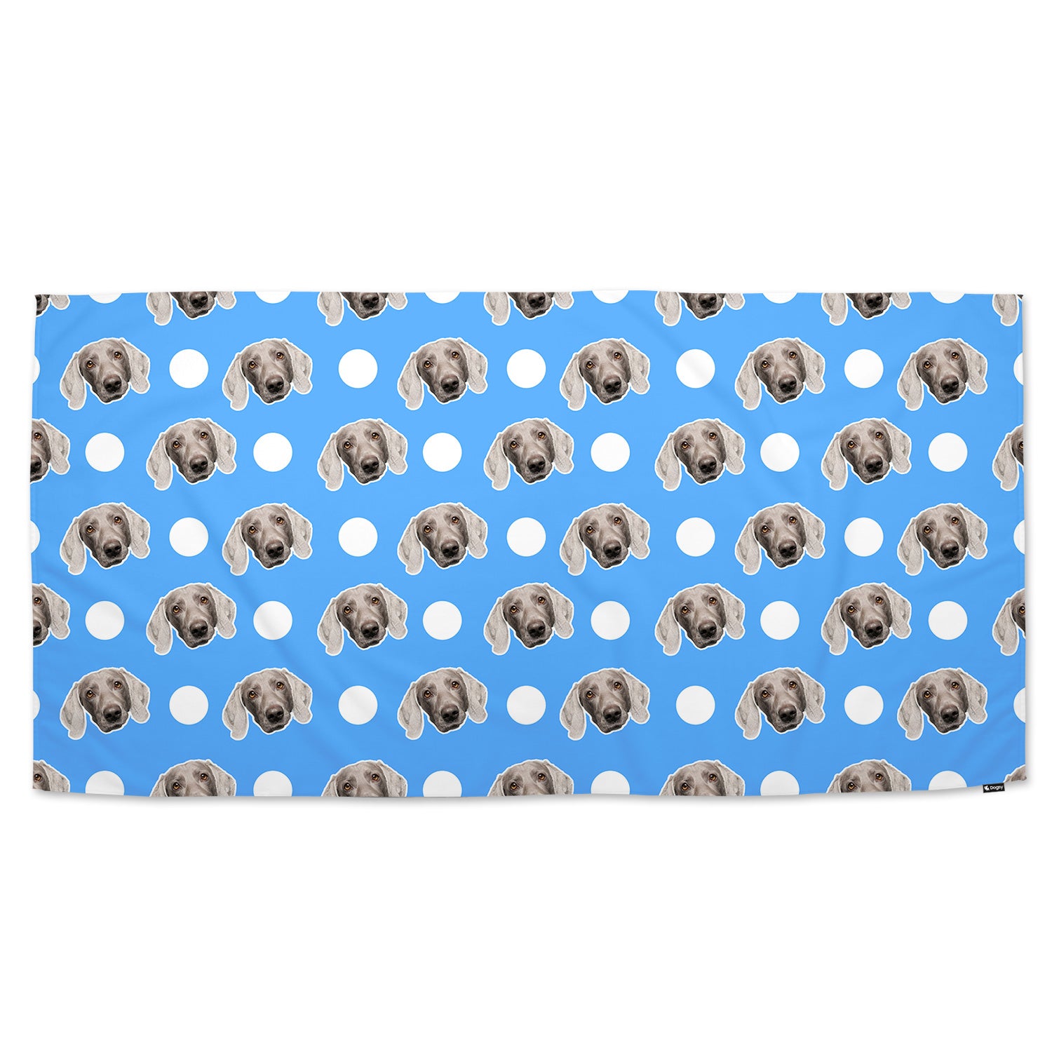 Polka Dot Personalised Dog Towel