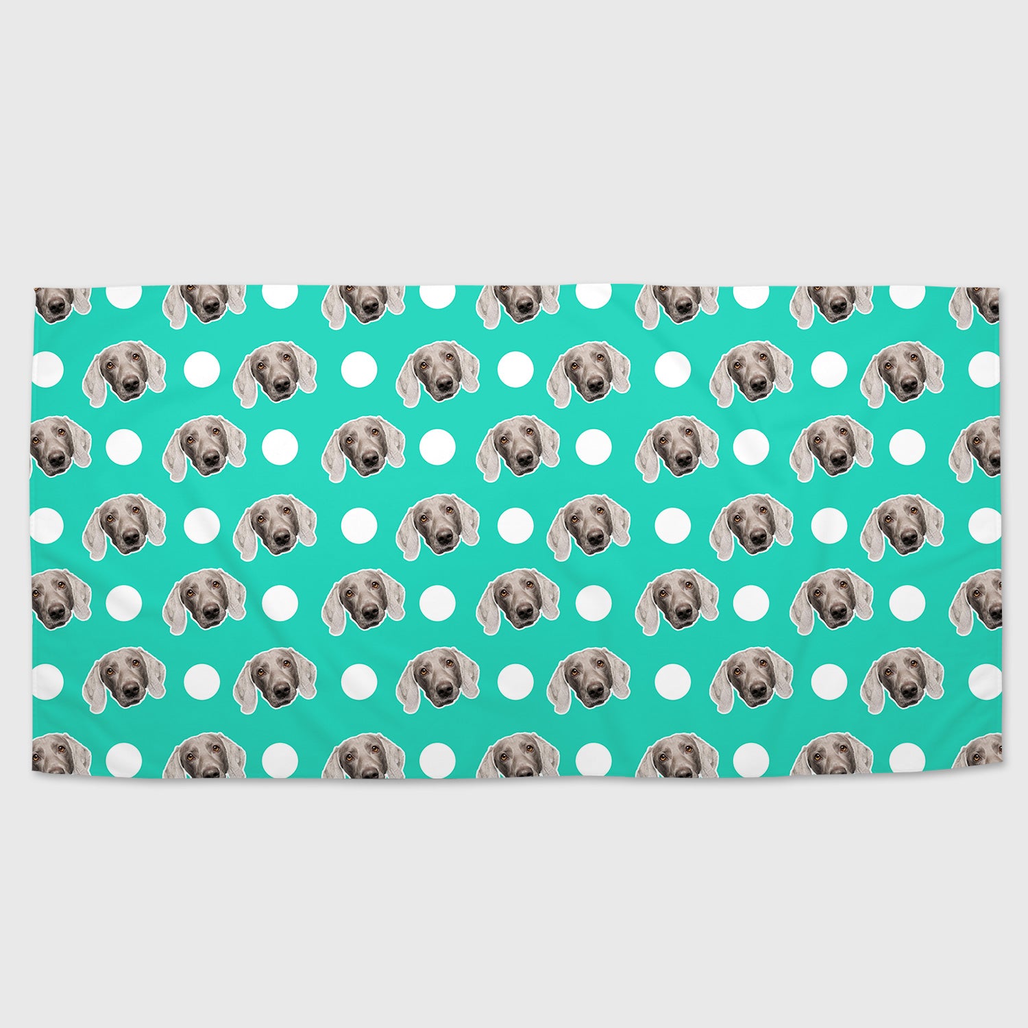 Polka Dot Personalised Dog Towel