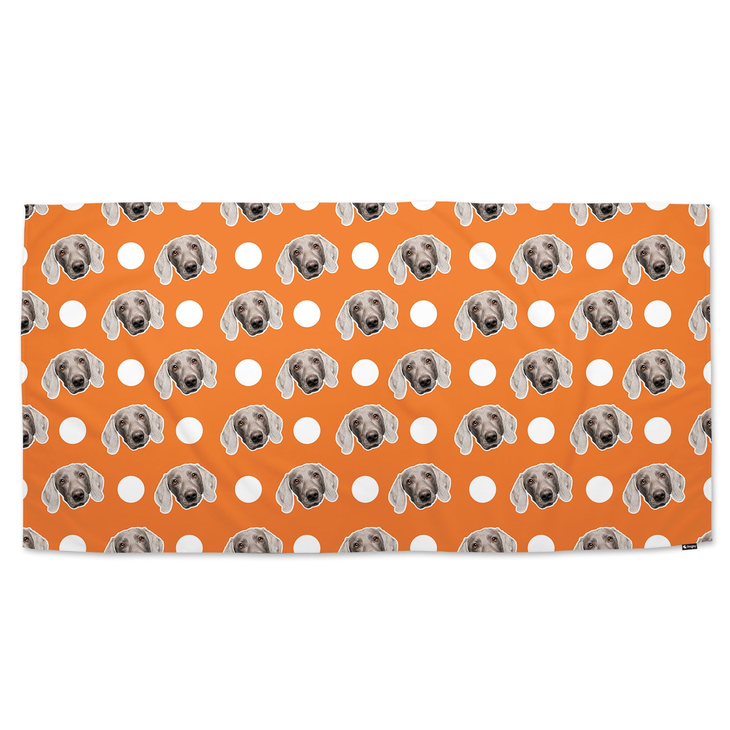Polka Dot Personalised Dog Towel