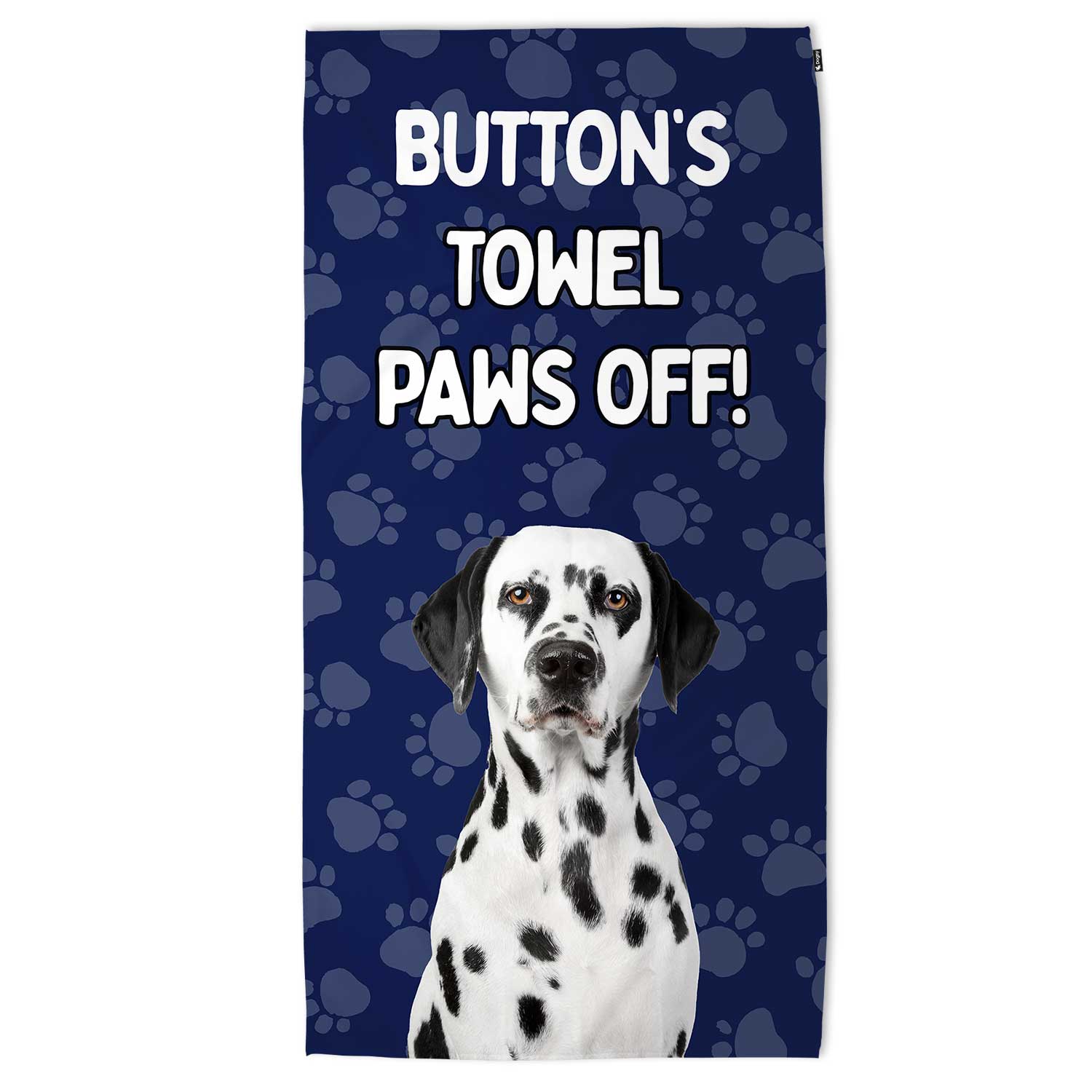(Dog Name's) Towel Paws Off! Personalised Beach Towel