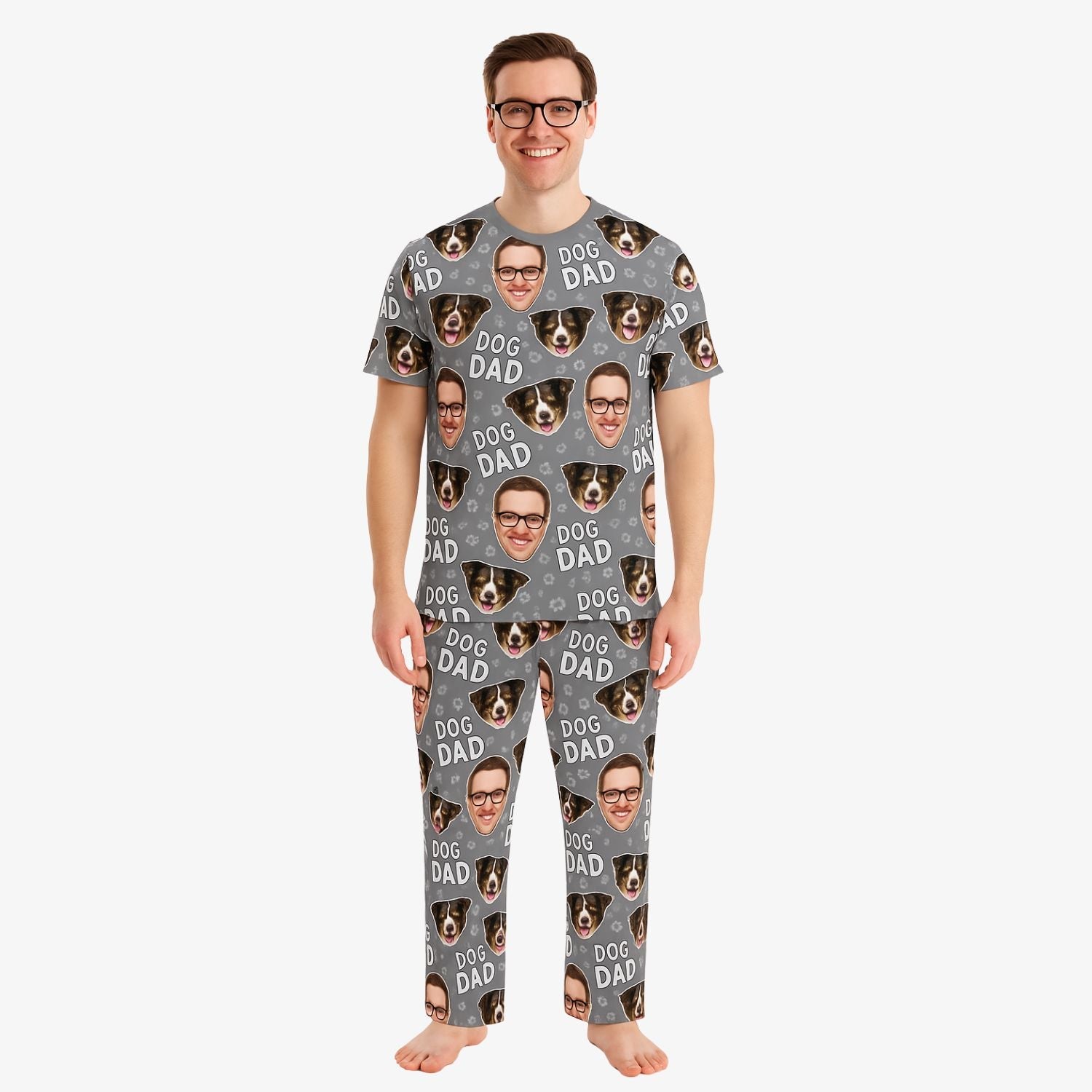 Men's Dog Dad Personalised PJs