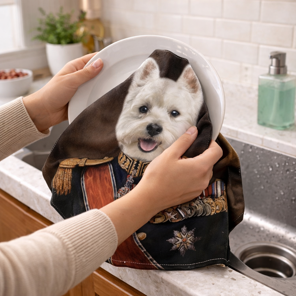 Dog Major Tea Towel