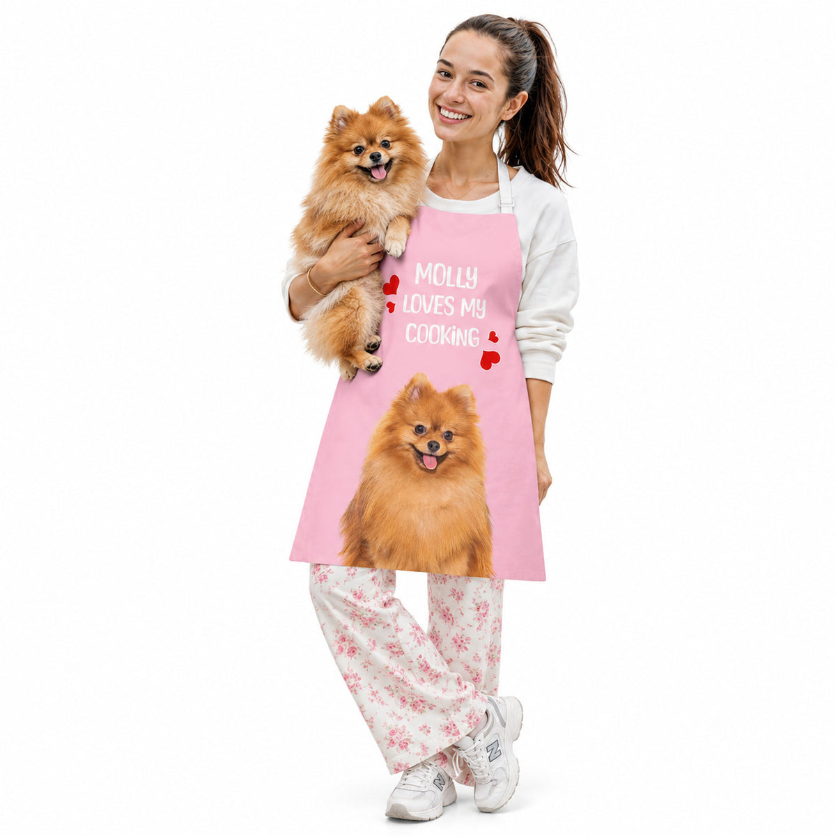 (Dogs Name) Loves My Cooking Personalised Apron