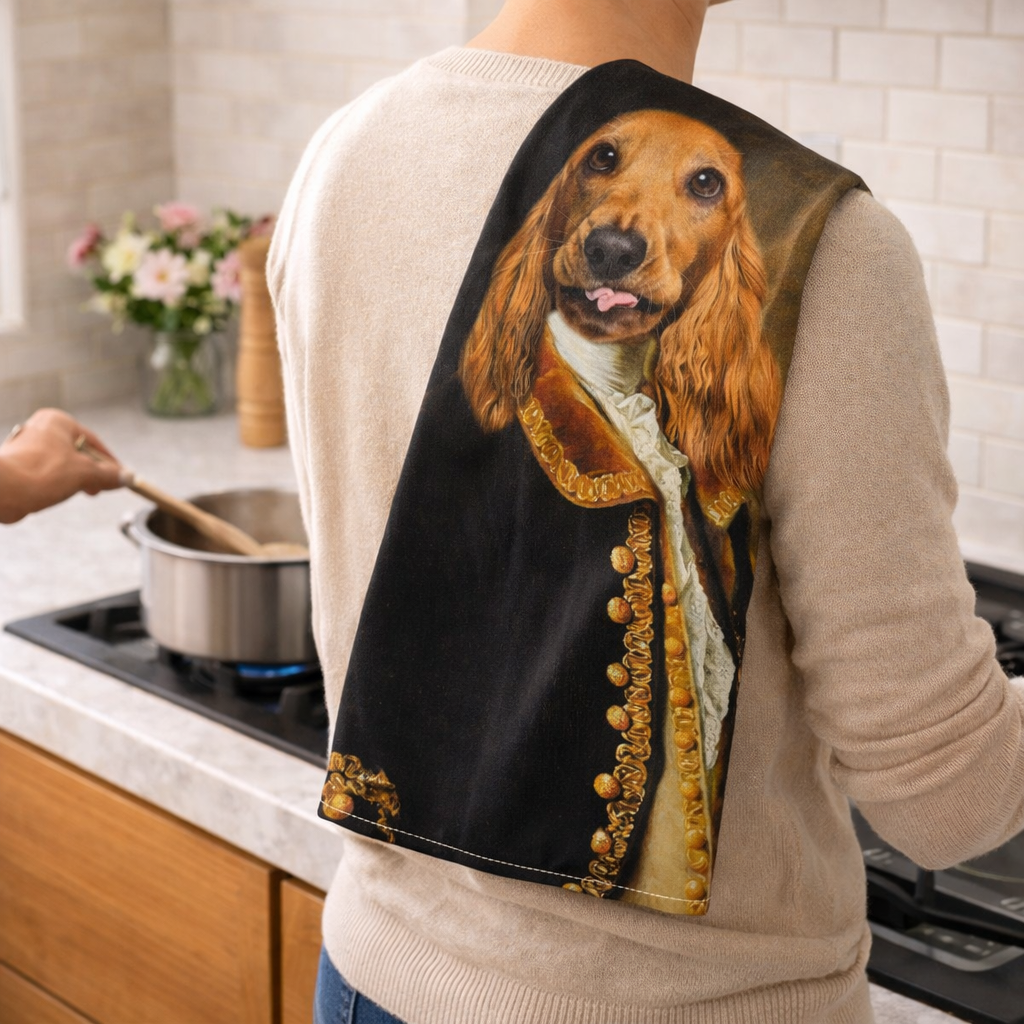Dog Royal Guy Tea Towel