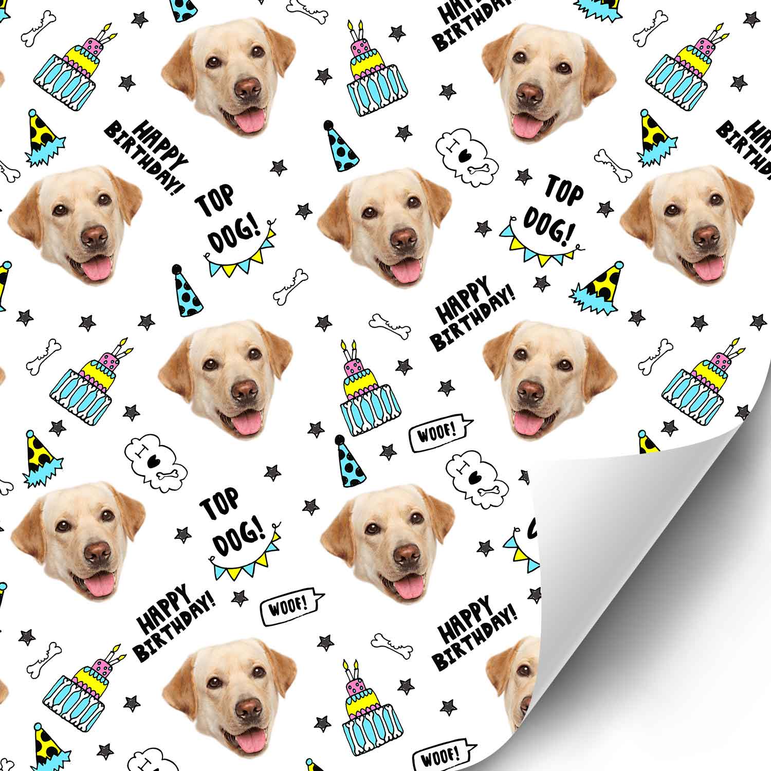 Dogsy Birthday Personalised Wrapping Paper