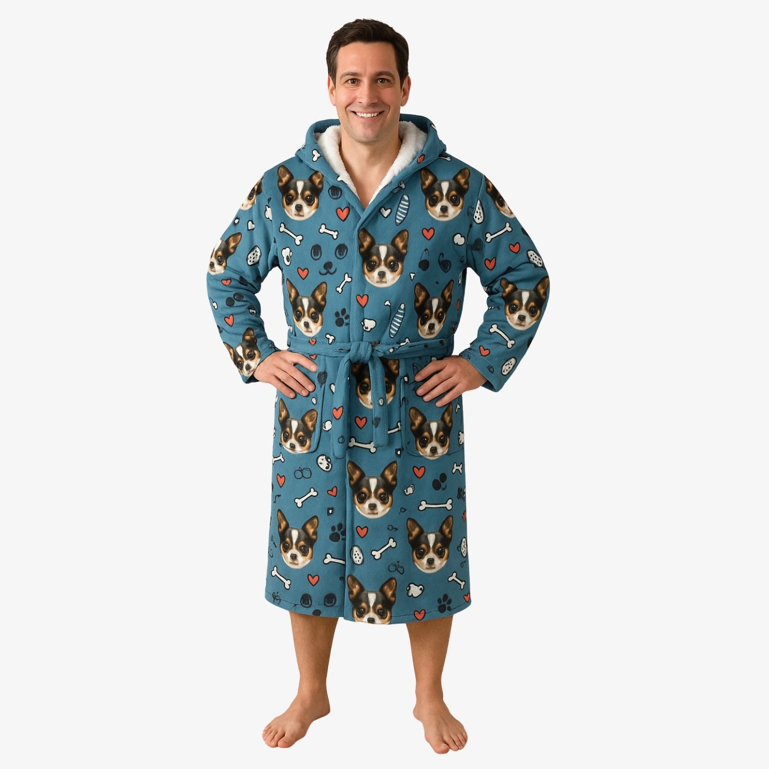 Dog Doodle Personalised Dressing Gown